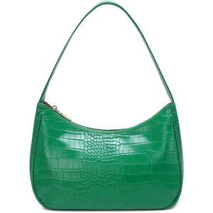 Women’s Green  Cute Hobo Tote Handbag Mini Clutch Purse with Zipper Closure